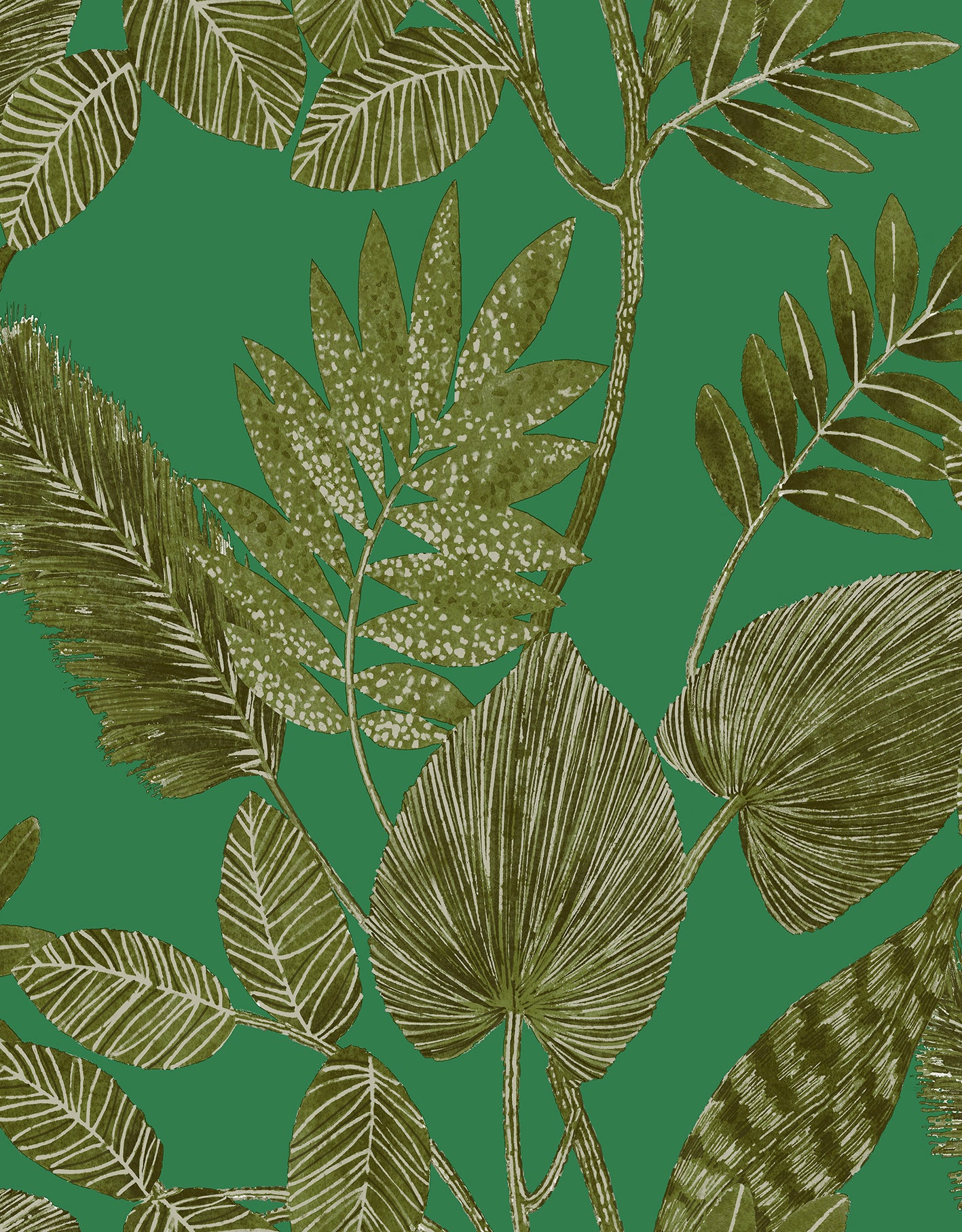 Leafy Tapestry Green